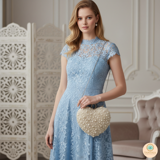The Pearly White Heart Clutch Bag (Limited Edition)