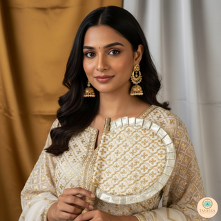 Golden Punjabi Pakhi (Hand Fan - Single Piece)