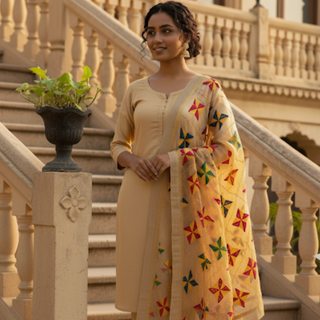 The Golden Star Bloom Phulkari Dupatta