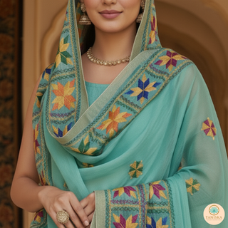 The Neelam Bagh Phulkari Dupatta