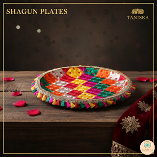 Small Phulkari Colourful Plate