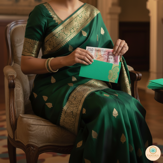 Parrot Green Shagun Money Envelopes - 20s Pack