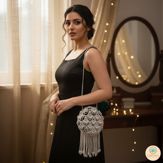 The Black Pearl Cascade Clutch Bag