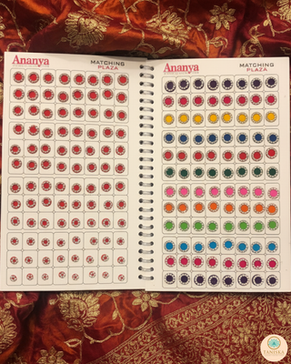 Ananya SILVER Swarovski Style Bindi Book (960 Bindis)