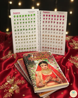 Ananya SILVER Swarovski Style FANCY Bindi Book (960 Bindis)