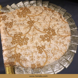Golden Punjabi Pakhi (Hand Fans) - Pack of 2