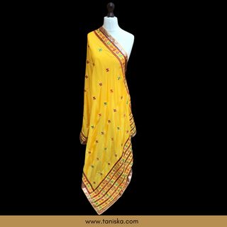 The Haldi Bloom Phulkari Dupatta