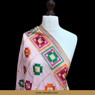 The Petal Blush Phulkari