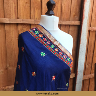 The Sapphire Sky Phulkari Dupatta