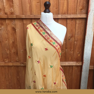 The Golden Sparkle Phulkari Dupatta
