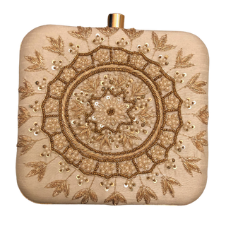 The Ivory Square Mandala Clutch Bag