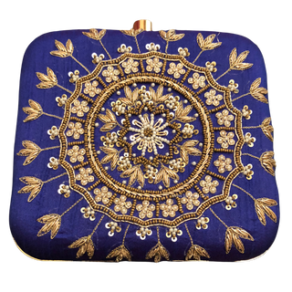 The Sapphire Mandala Clutch Bag