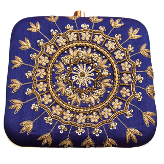 The Sapphire Mandala Clutch Bag