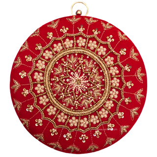 The Ruby Mandala Clutch Bag