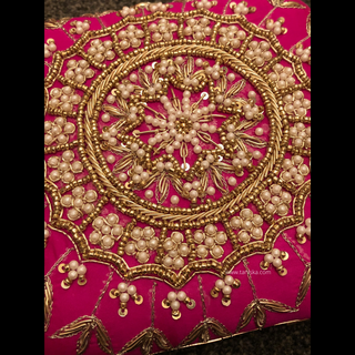 The Fuchsia Mandala Clutch Bag