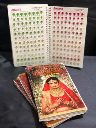 Ananya SILVER Swarovski Style FANCY Bindi Book (960 Bindis)