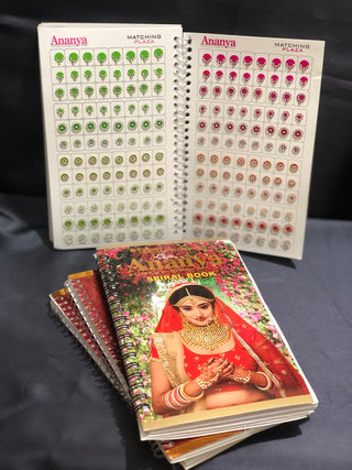 Ananya SILVER Swarovski Style FANCY Bindi Book (960 Bindis)