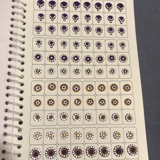 Ananya SILVER Swarovski Style FANCY Bindi Book (960 Bindis)