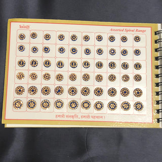 Swastik Golden Swarovski Style FANCY Bindi Book (960 Bindis) - with MIRROR