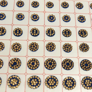 Swastik Golden Swarovski Style FANCY Bindi Book (960 Bindis) - with MIRROR