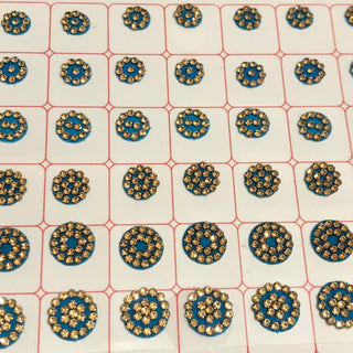 Swastik Golden Swarovski Style FANCY Bindi Book (960 Bindis) - with MIRROR