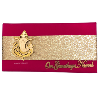 Ganesha Hot Pink Shagun Money Envelope - Single Envelope
