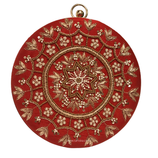 The Ruby Mandala Clutch Bag