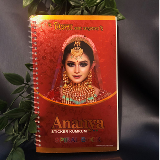 Ananya SILVER Swarovski Style Bindi Book (960 Bindis)
