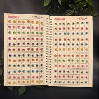 Ananya SILVER Swarovski Style Bindi Book (960 Bindis)