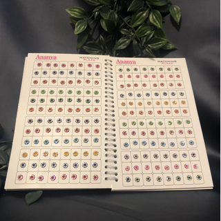 Ananya SILVER Swarovski Style Bindi Book (960 Bindis)