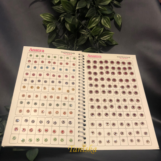 Ananya SILVER Swarovski Style Bindi Book (960 Bindis)