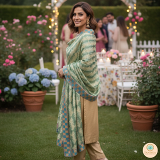 The Pistachio Phulkari Dupatta