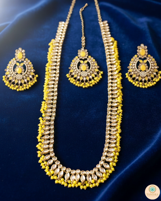 HANIYA Designer Yellow Necklace Set