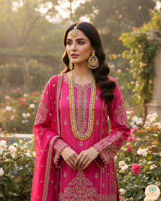 HANIYA Designer Yellow Necklace Set