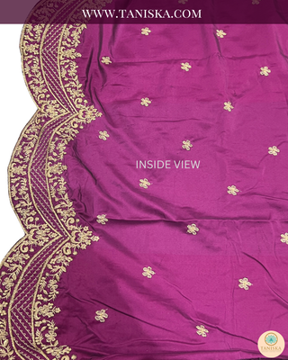 The Imperial Plum | Velvet Zardosi Groom’s Shawl