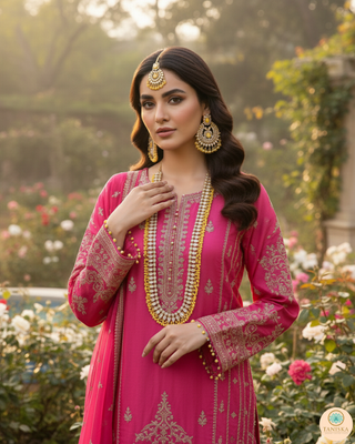HANIYA Designer Yellow Necklace Set