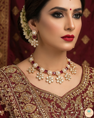 The Royal Rose Bloom Necklace Set