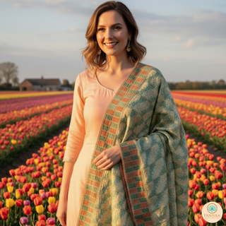 The Pistachio Phulkari Dupatta