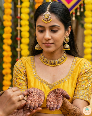 The Radiant Aavya Citrine Necklace Set