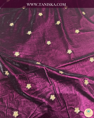 The Imperial Plum | Velvet Zardosi Groom’s Shawl