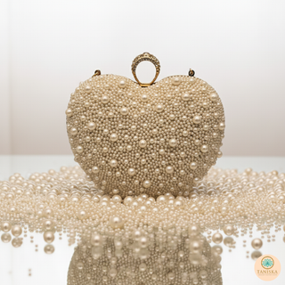 The Pearly White Heart Clutch Bag (Limited Edition)