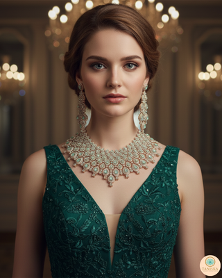 JULIET Cubic Zirconia Mint Necklace Set