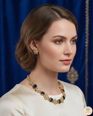 Navy SIMPLE Necklace Set