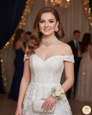 KIMBERLY Pearl White Choker Set