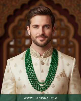 The Monarch’s Shield | Ornate Filigree Pearl Mala