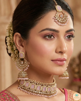 Aavya Baby Pink Necklace Set