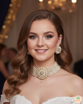 KIMBERLY Pearl White Choker Set