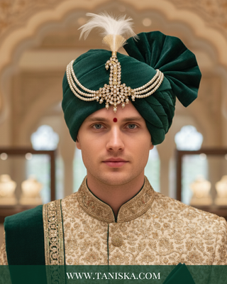 The Grand Vizier | Ornate Kundan & Ivory Plume Kalgi