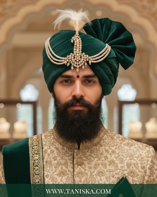 The Grand Vizier | Ornate Kundan & Ivory Plume Kalgi