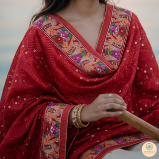 The Gajraaj Bloom Phulkari Dupatta